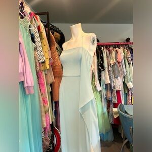 Pastel Seagreen Halston Gown